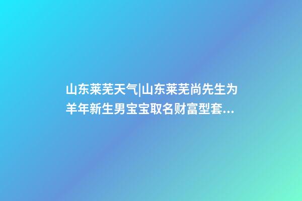 山东莱芜天气|山东莱芜尚先生为羊年新生男宝宝取名财富型套餐-第1张-公司起名-玄机派